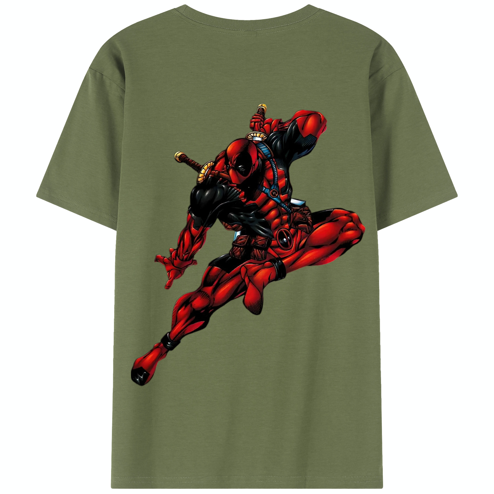 （画像用） Deadpool デッドプール 綿100％半袖Tシャツ（背面プリント）